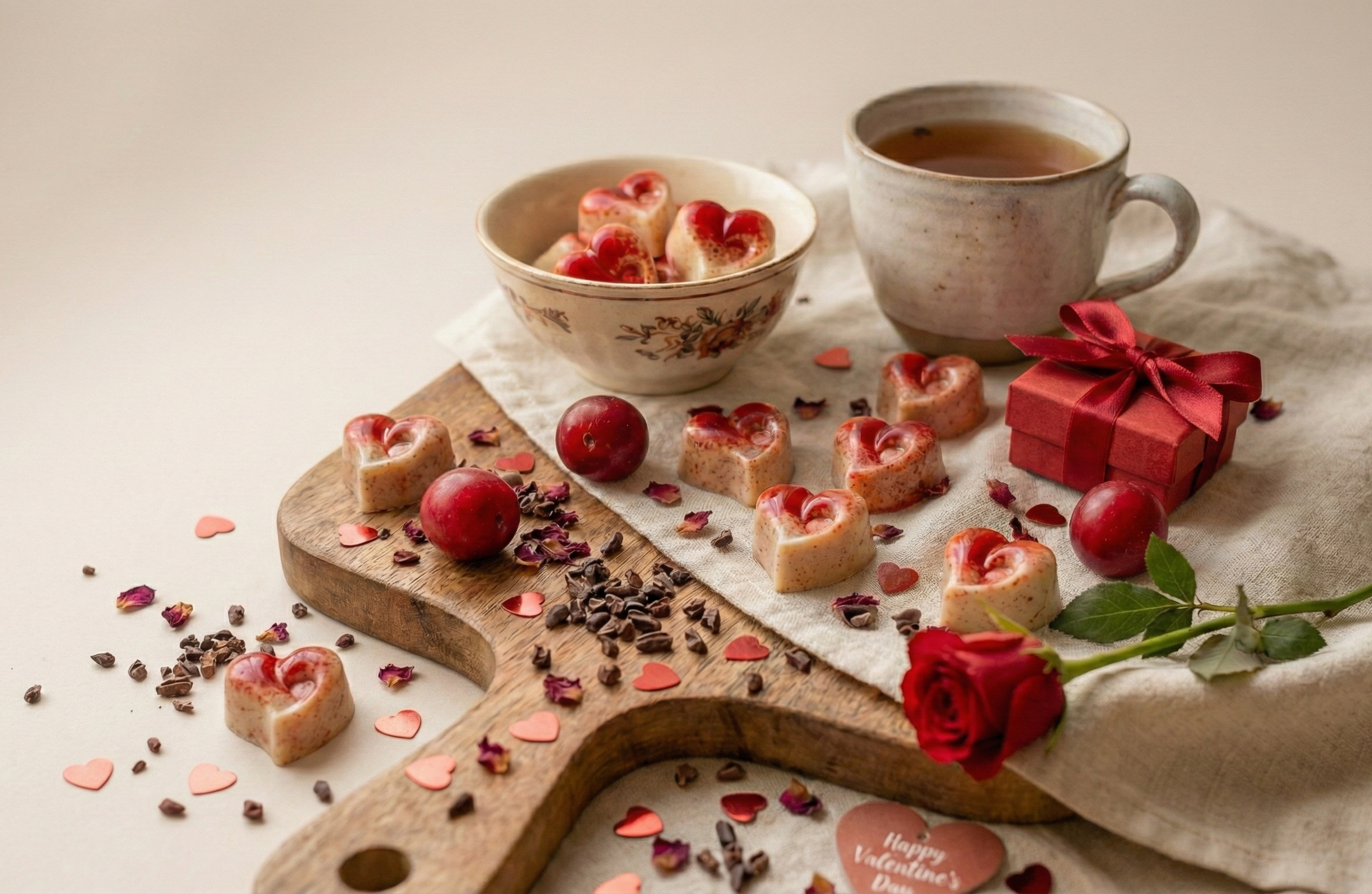 Erdbeer-Vanille Herzli